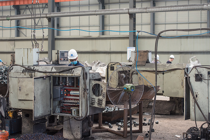 河池网架配件-锥头加工车间