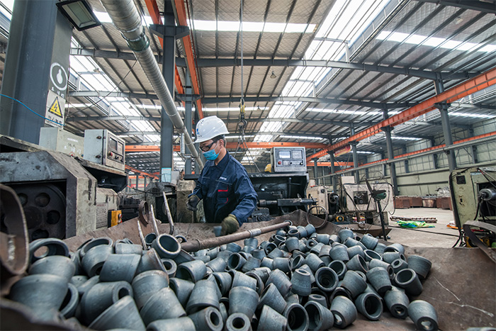 河池网架配件-锥头加工车间